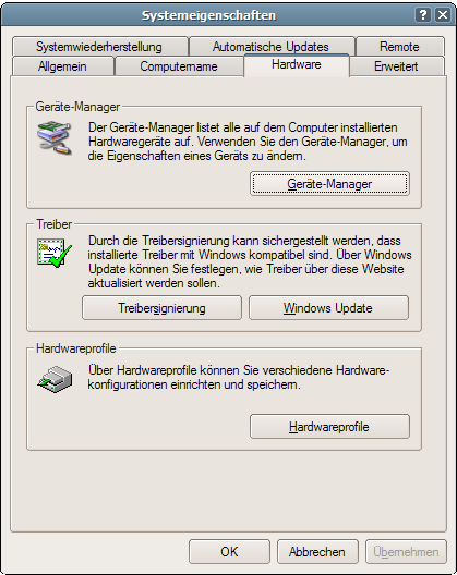 Systemeigenschaften